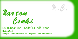 marton csaki business card